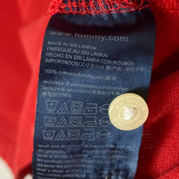 NWOT TOMMY HILFIGER Polo Shirt XXXL Custom Fit Short Sleeve Red Cotton - Picture 4 of 6